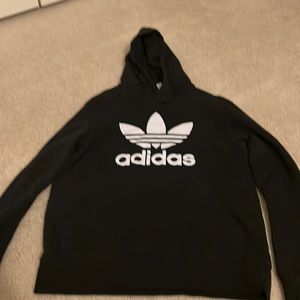 Black Adidas Yl hooded sweatshirt